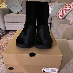 Black Velvet Uggs 8 Womens - New with Box